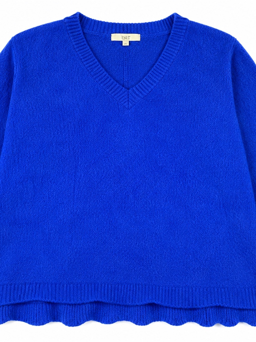 LOFT V-Neck Sweater in Bright Blue
